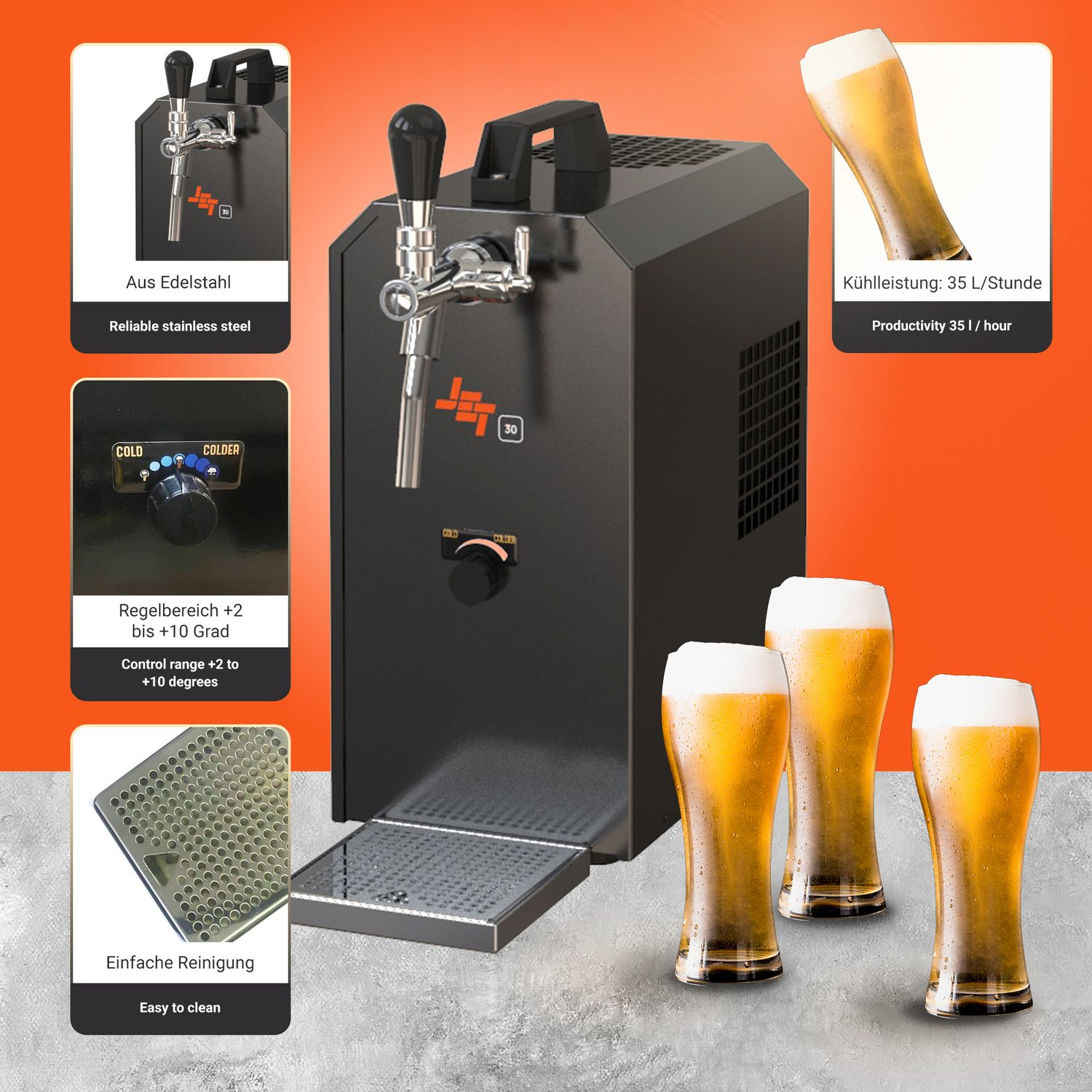 ICH-ZAPFE JET 30K home tap Beer dispenser Multicolor