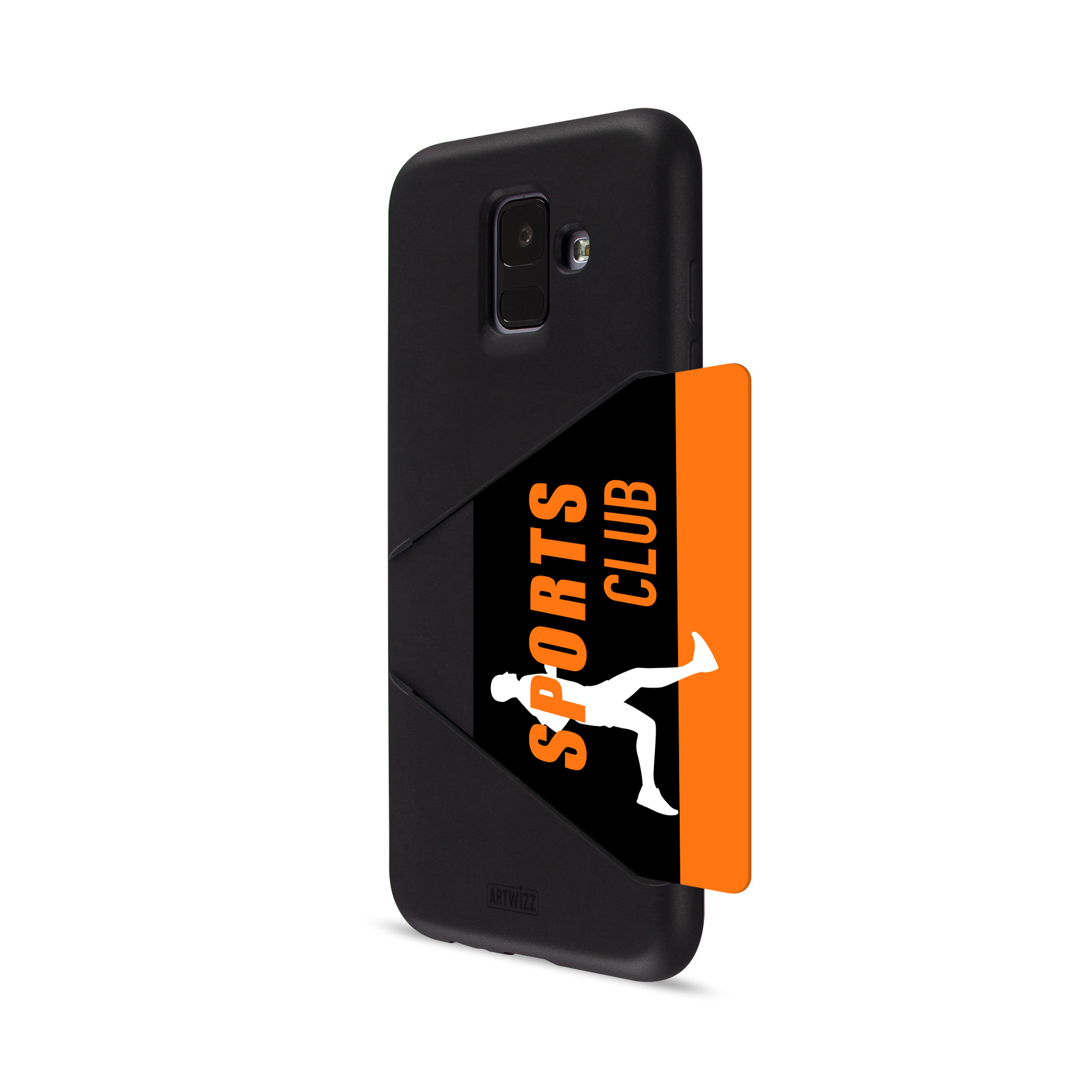Schwarz ARTWIZZ (2018), TPU Backcover, Card Samsung, Case, A6 Galaxy