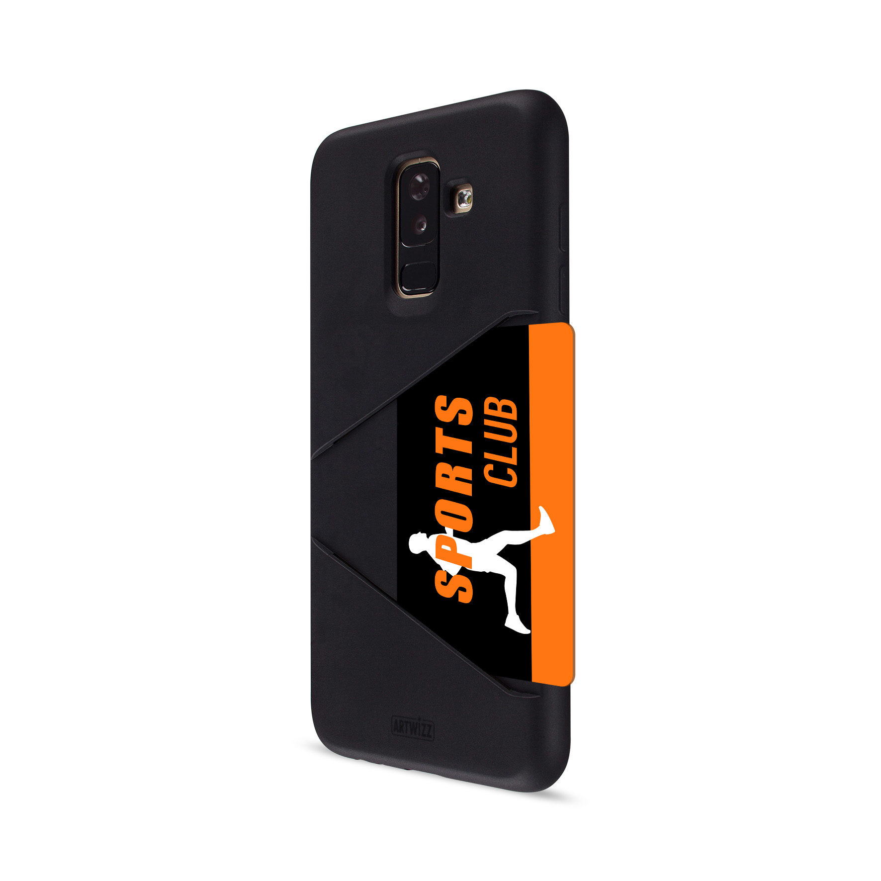 A6 Plus Backcover, ARTWIZZ (2018), TPU Case, Schwarz Card Samsung, Galaxy