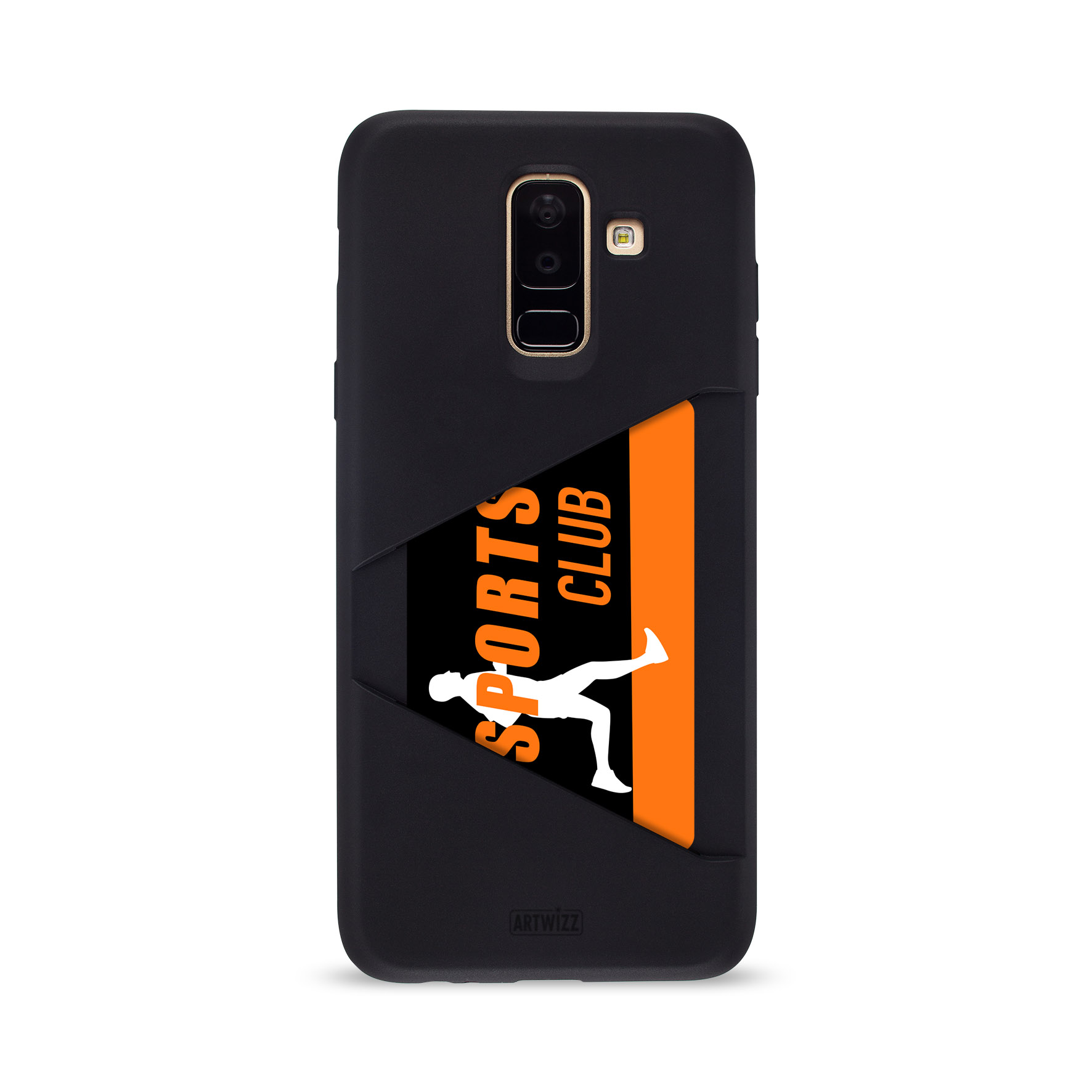 Card Plus TPU A6 Case, ARTWIZZ Samsung, Schwarz Backcover, (2018), Galaxy