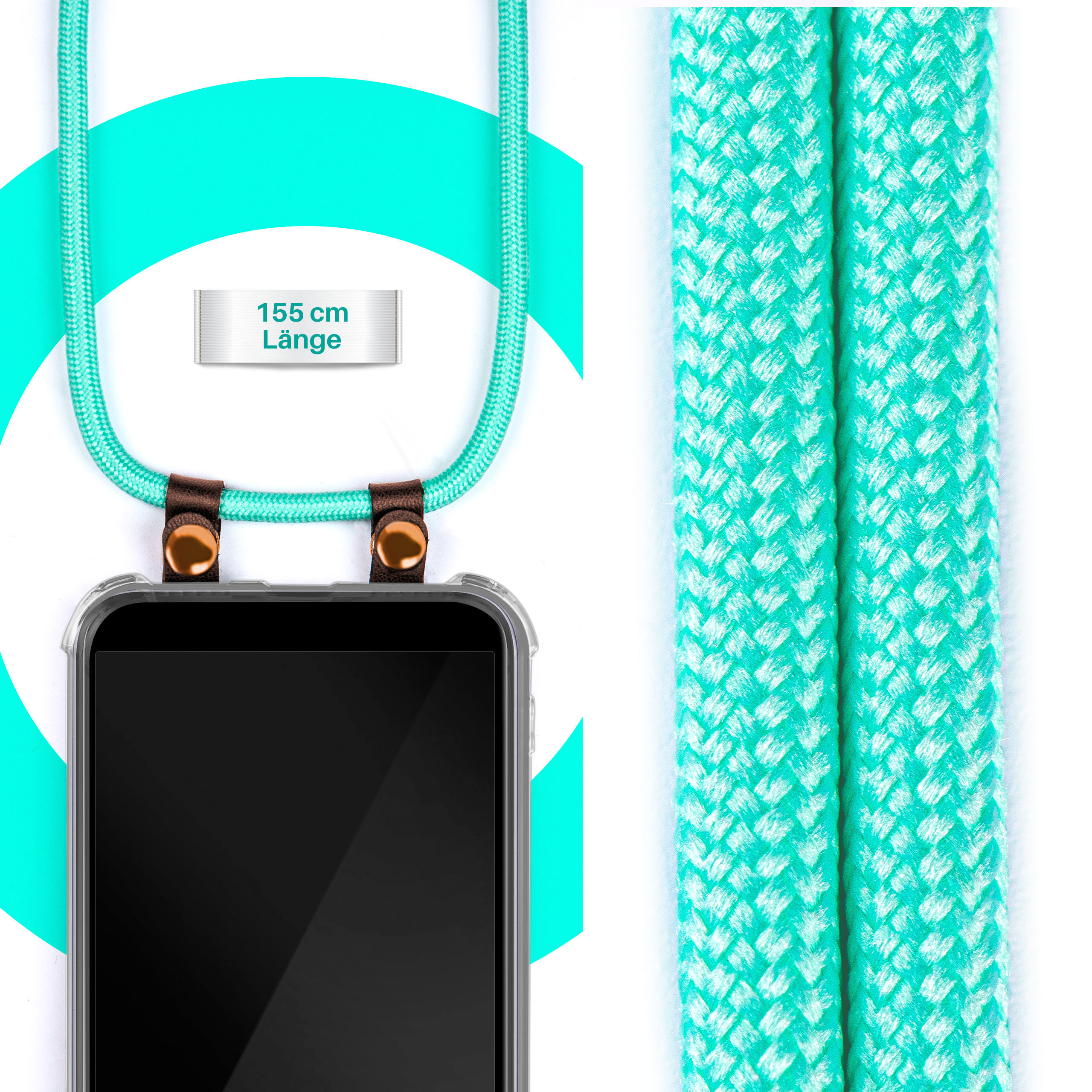 MOEX Handykette, Backcover, Apple, (2020), iPhone Mint SE Türkis