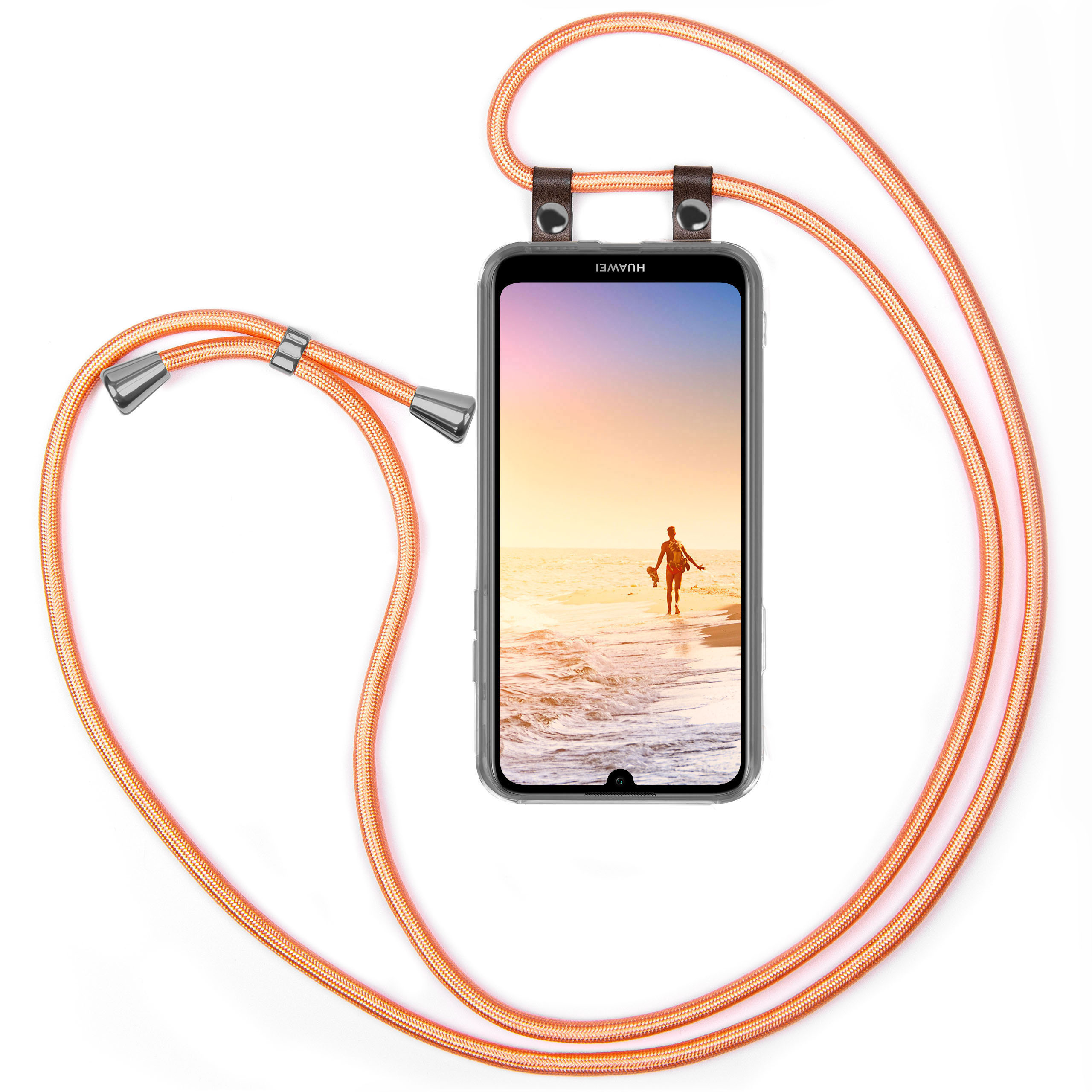 Handykette, Y7 Coral Shiny MOEX Backcover, Huawei, (2019), Prime / Y7