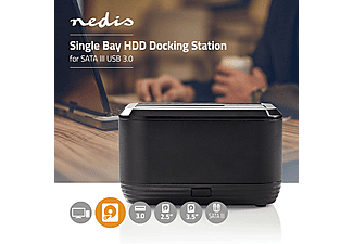 NEDIS HDDUSB3200BK, 8000 GB SSD, extern, Schwarz