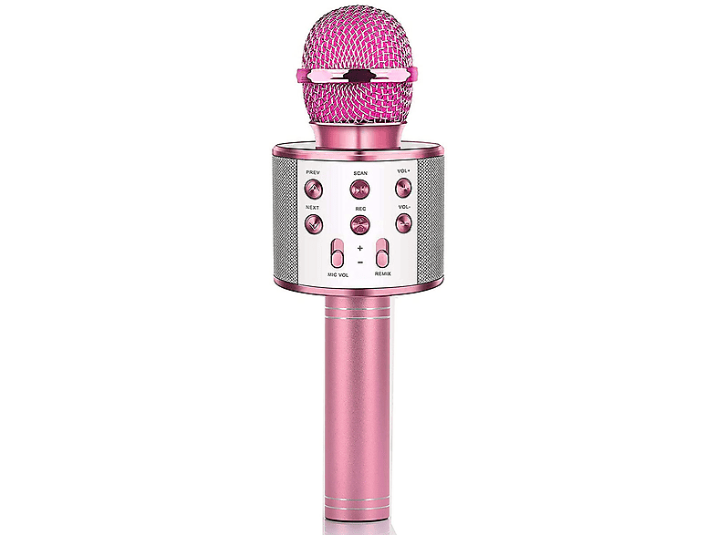 Karaoke Micrófono Inalambrico con Efectos Vocales - KSING JUGUETE KLACK,  Dorado Rosa