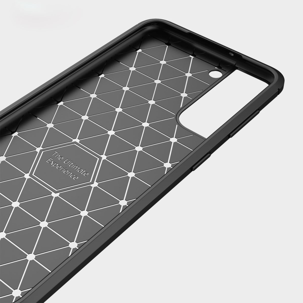 COVERKINGZ Samsung, im Schwarz 5G, Handycase Carbon Galaxy Backcover, Look, S22