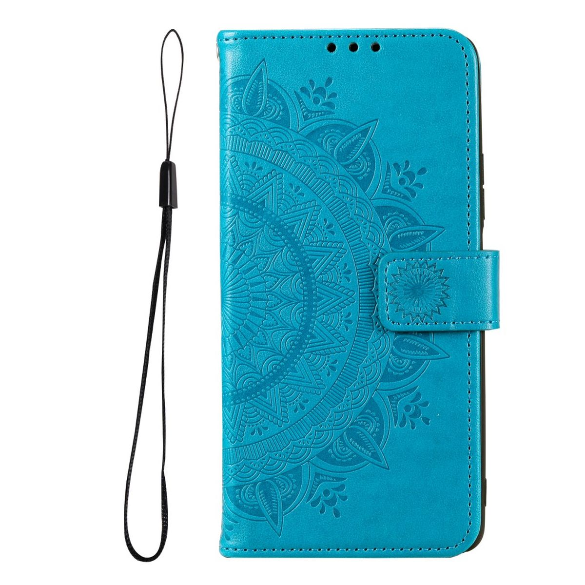 COVERKINGZ Klapphülle mit Mandala Blau Samsung, 5G, Muster, A53 Bookcover, Galaxy