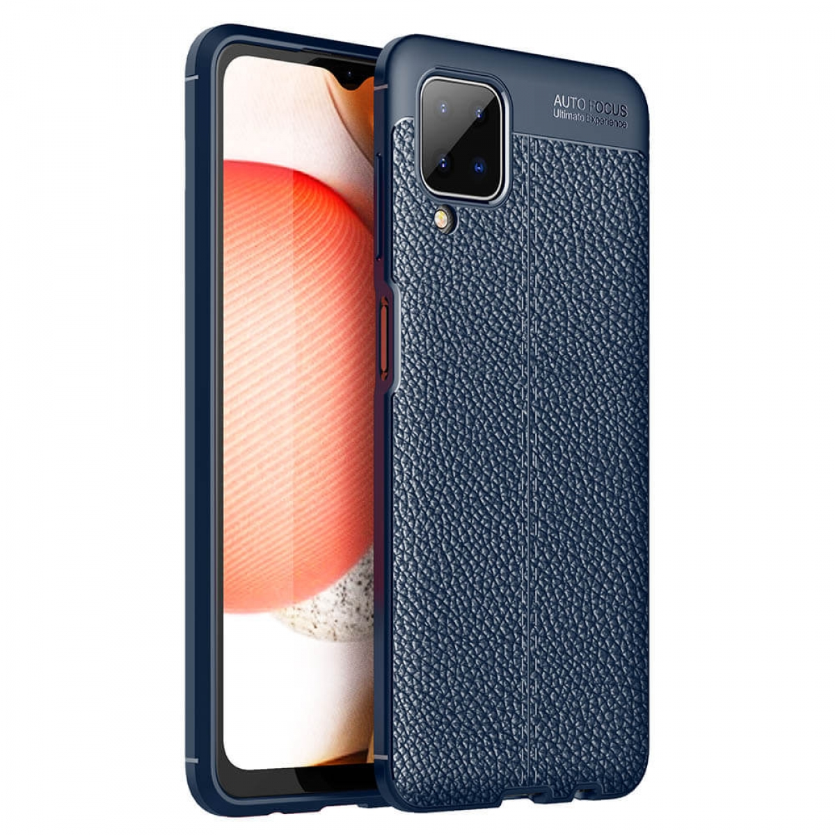 CASEONLINE Ledermuster, Backcover, Samsung, Galaxy Blau A12