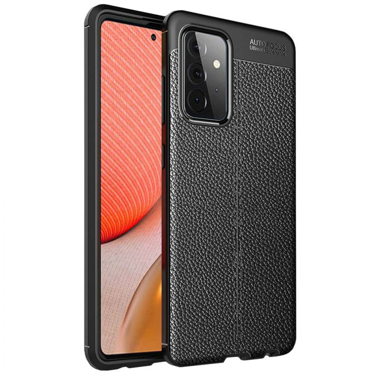 CASEONLINE Ledermuster, Backcover, Samsung, Galaxy A72 5G, Schwarz