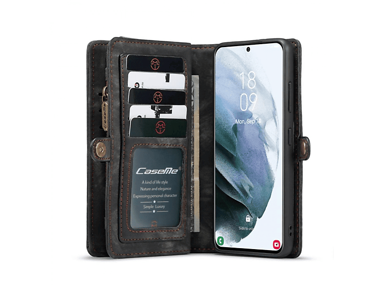 CASEME Multi, Bookcover, Samsung, Galaxy S21 Ultra, Schwarzgrau | Bookcover