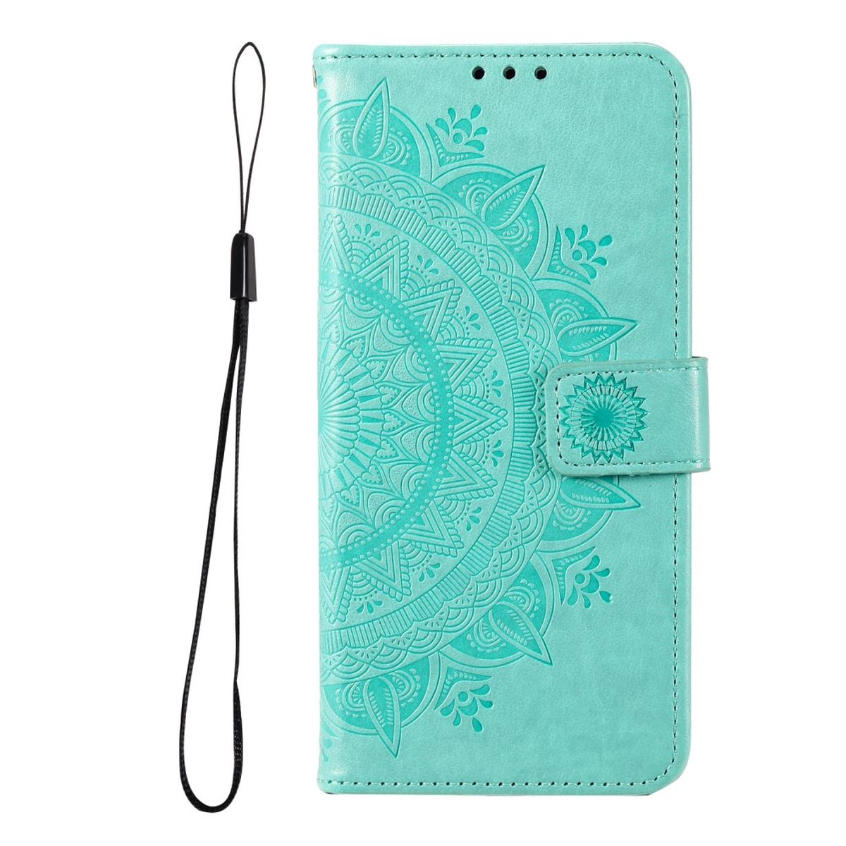 Bookcover, Klapphülle A73 COVERKINGZ Galaxy Samsung, Muster, mit Grün 5G, Mandala