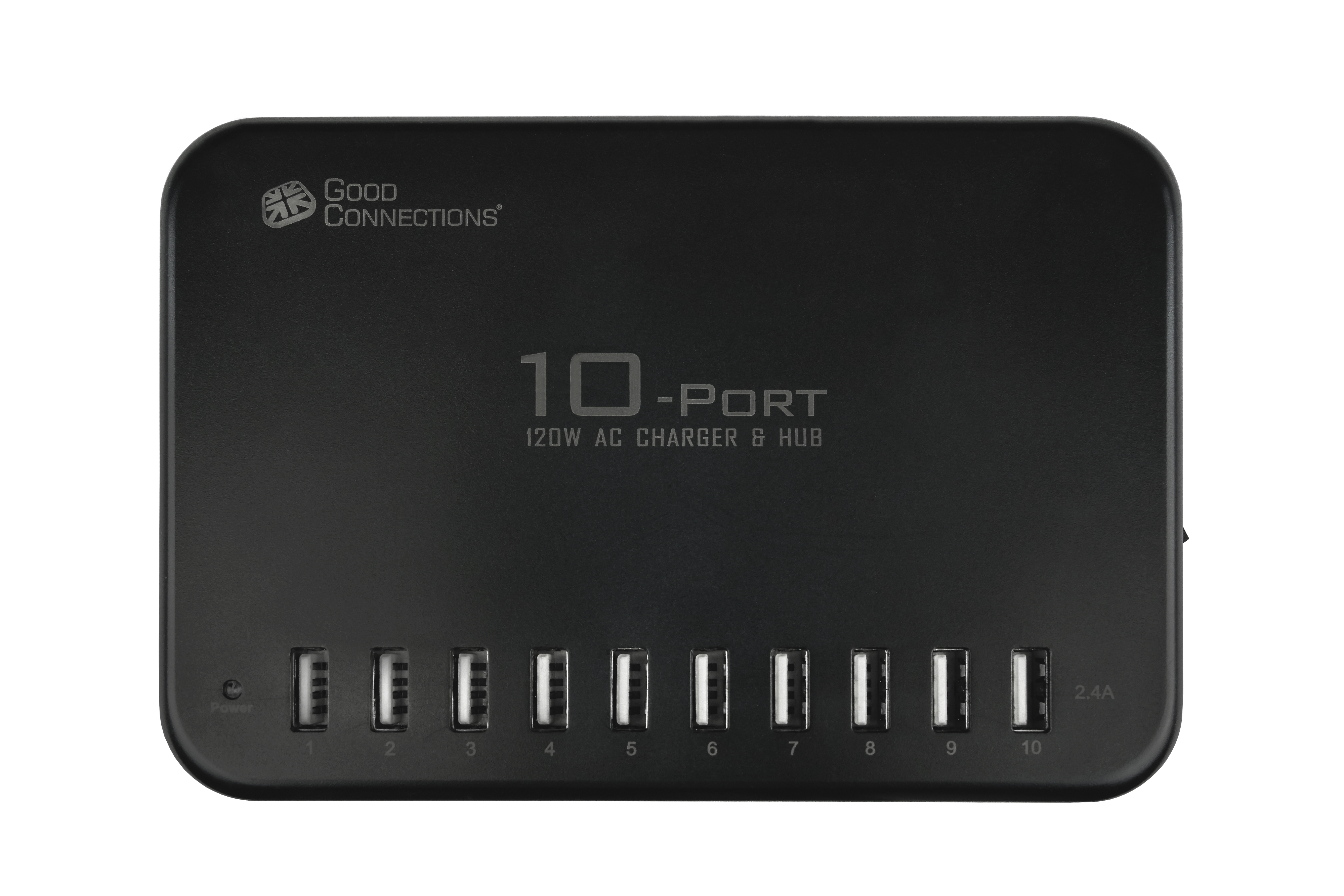 10-Port schwarz USB-A), Apple Schnellladestation GOOD CONNECTIONS uvm., Samsung , USB-Desktop-Schnellladestation 120W, Huawei, (10x Schwarz