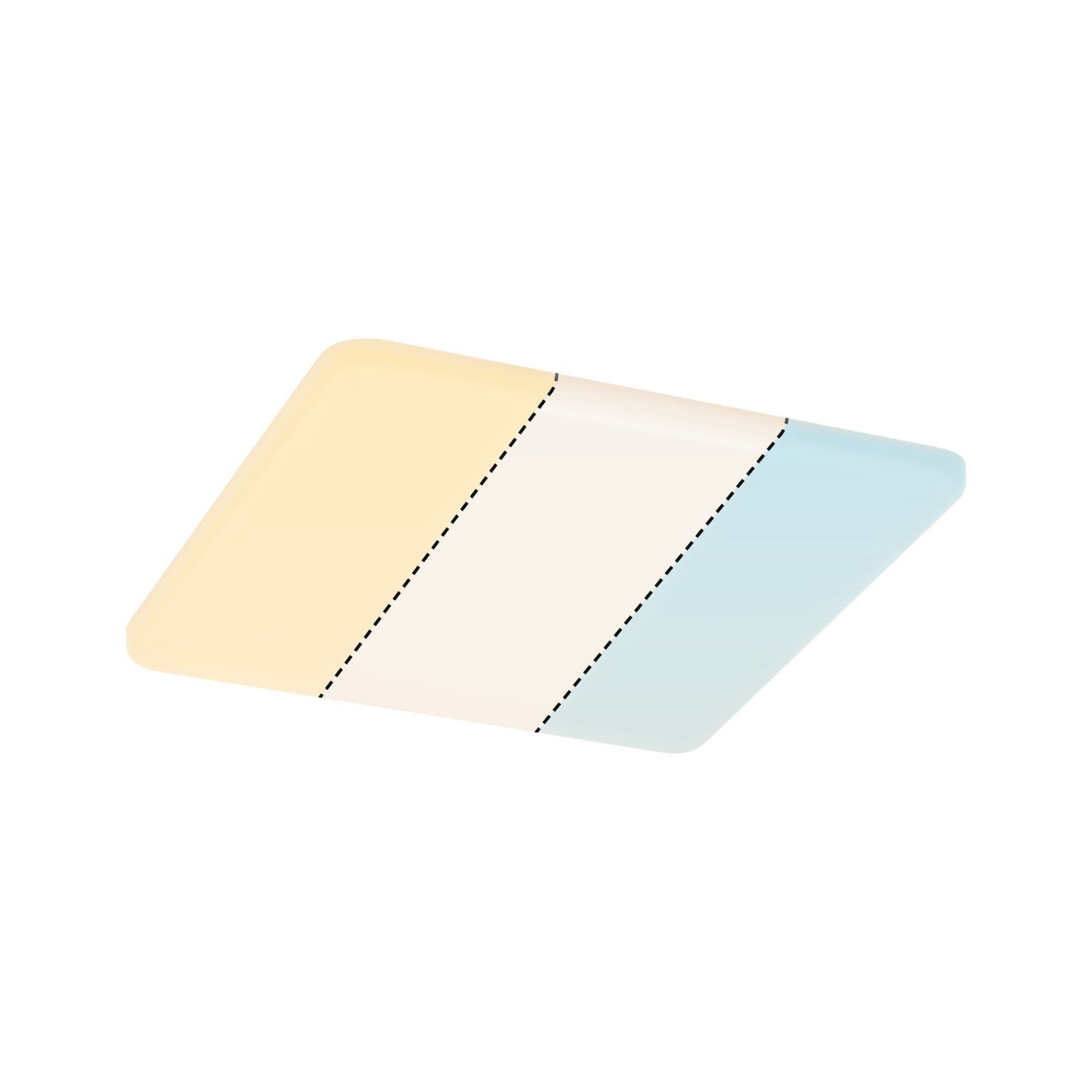 Una piastrella multicolore con linee tratteggiate.