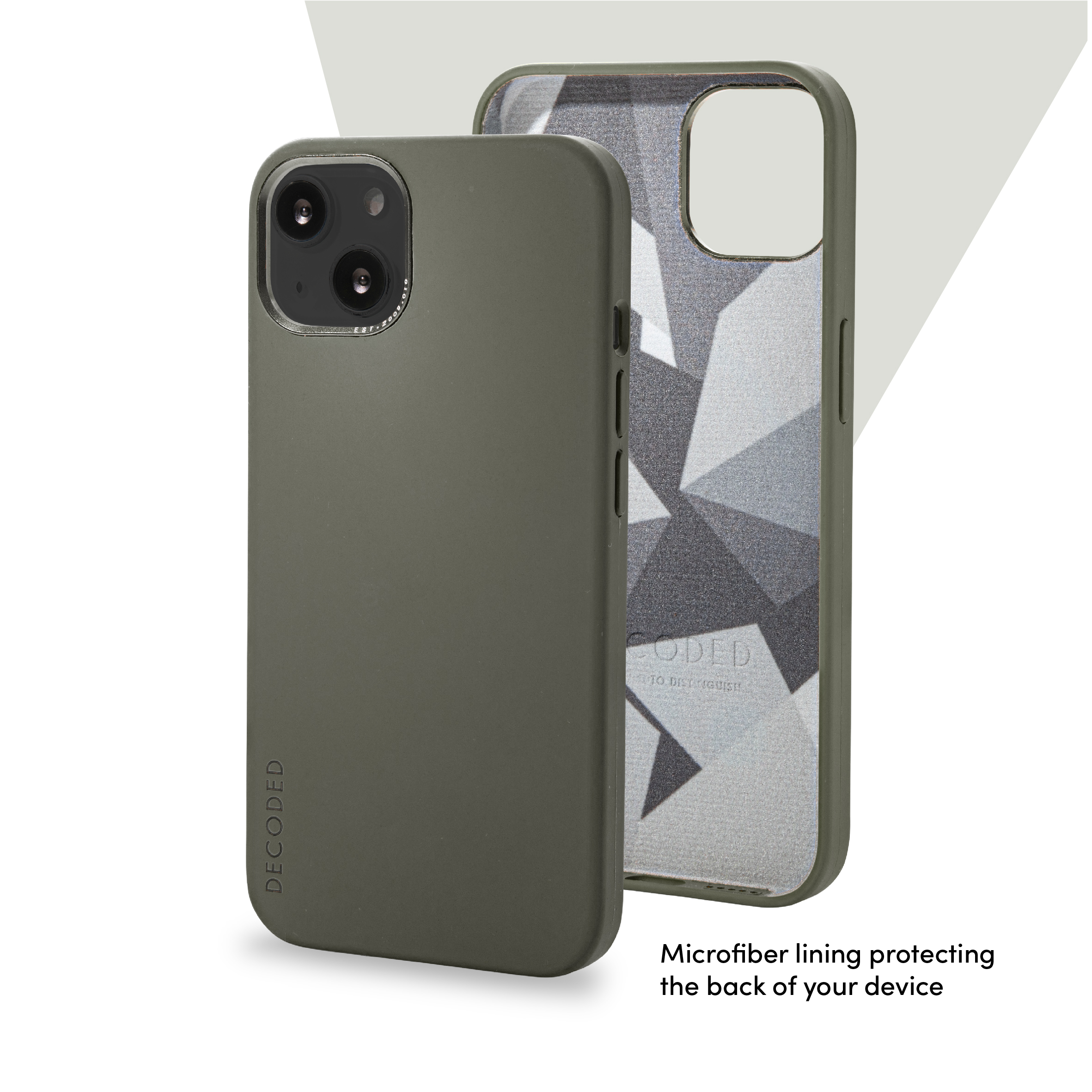 DECODED Backcover, Backcover, Apple, iPhone 13, Olive
