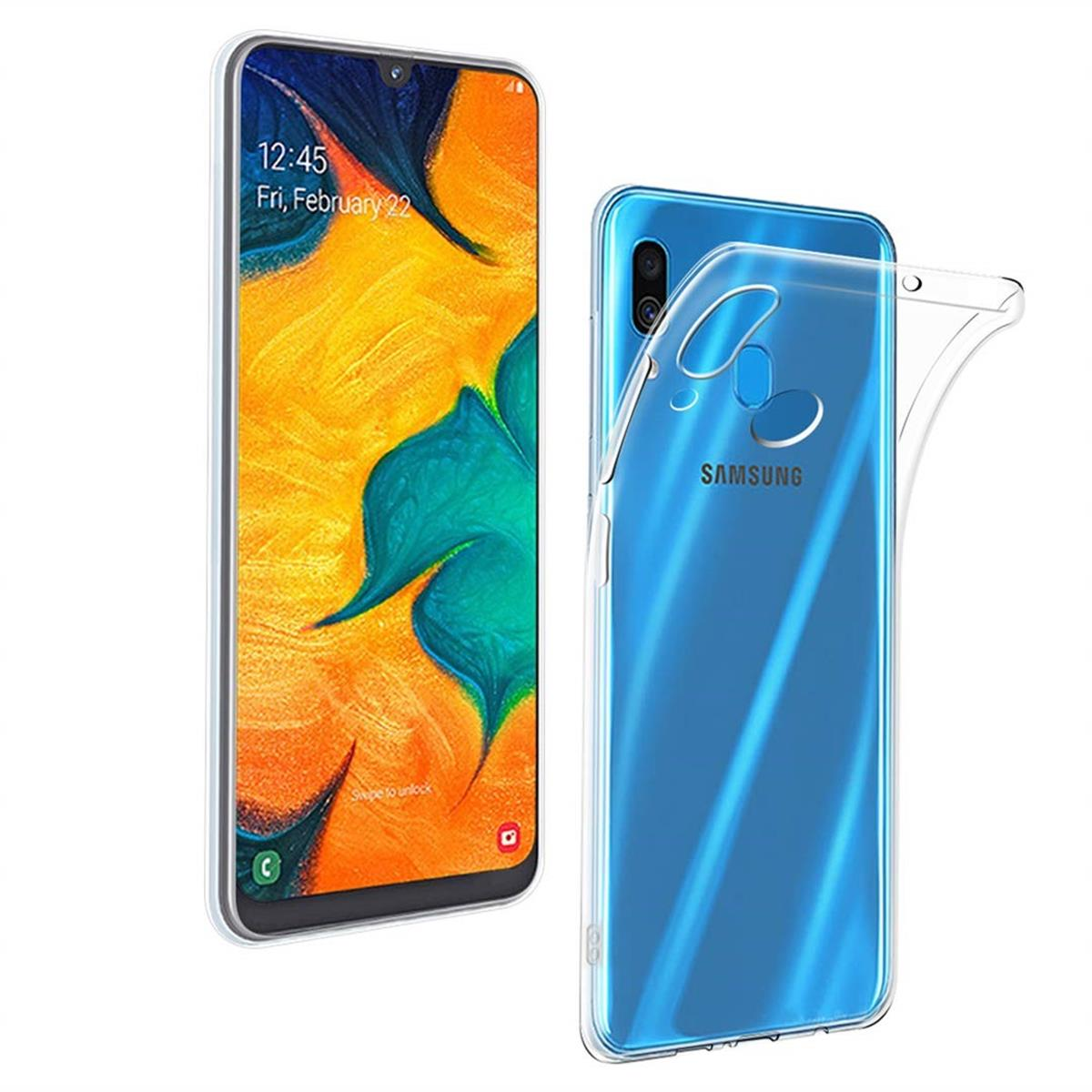 Samsung, Handyhülle dünn, COVERKINGZ Galaxy Backcover, Case A20e, Ultra Transparent