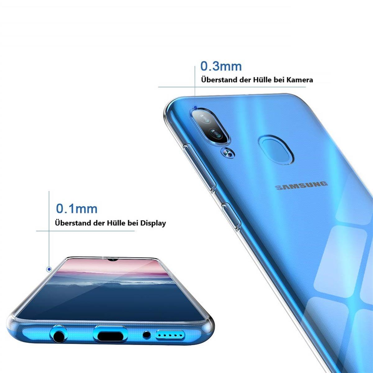 Samsung, Handyhülle dünn, COVERKINGZ Galaxy Backcover, Case A20e, Ultra Transparent