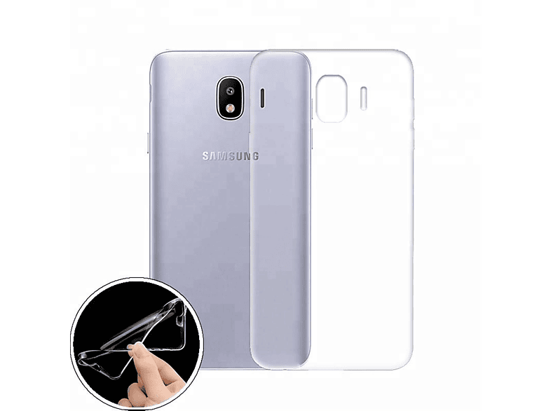 COVERKINGZ Handycase aus J4 Transparent Samsung, Backcover, 2018, Silikon, Galaxy