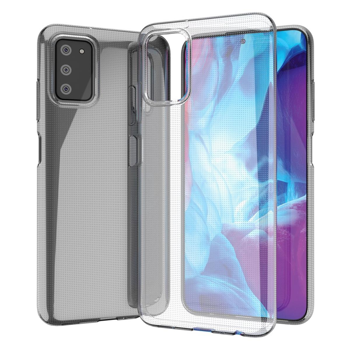 Graues Handyhüllen-Set, Telefon im Inneren, zwei Hüllen, eine zeigt ein Telefon.