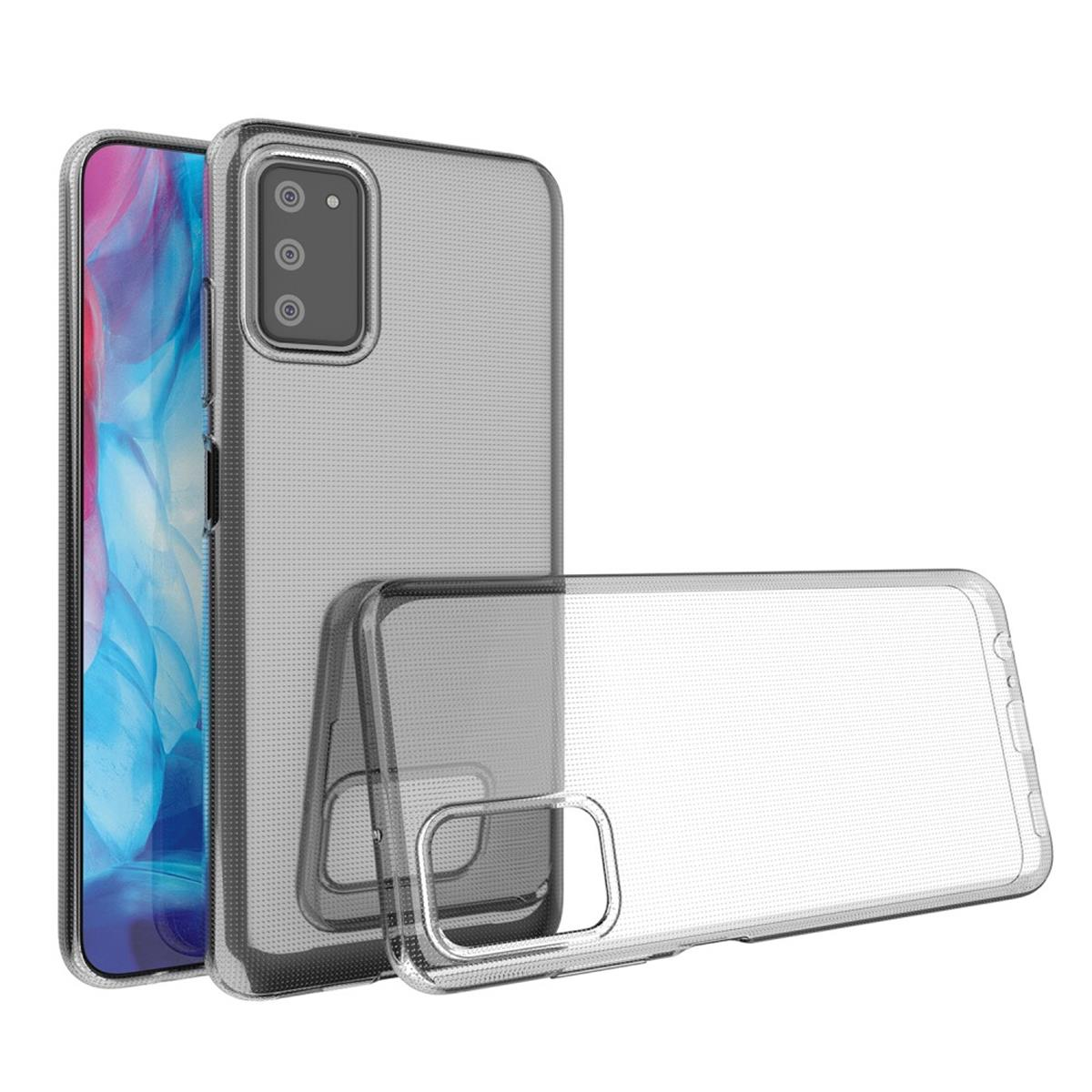 Eine Handyhülle auf einem Telefon. Hülle und Telefon sind schwarz. Die Hülle ist oben klar.