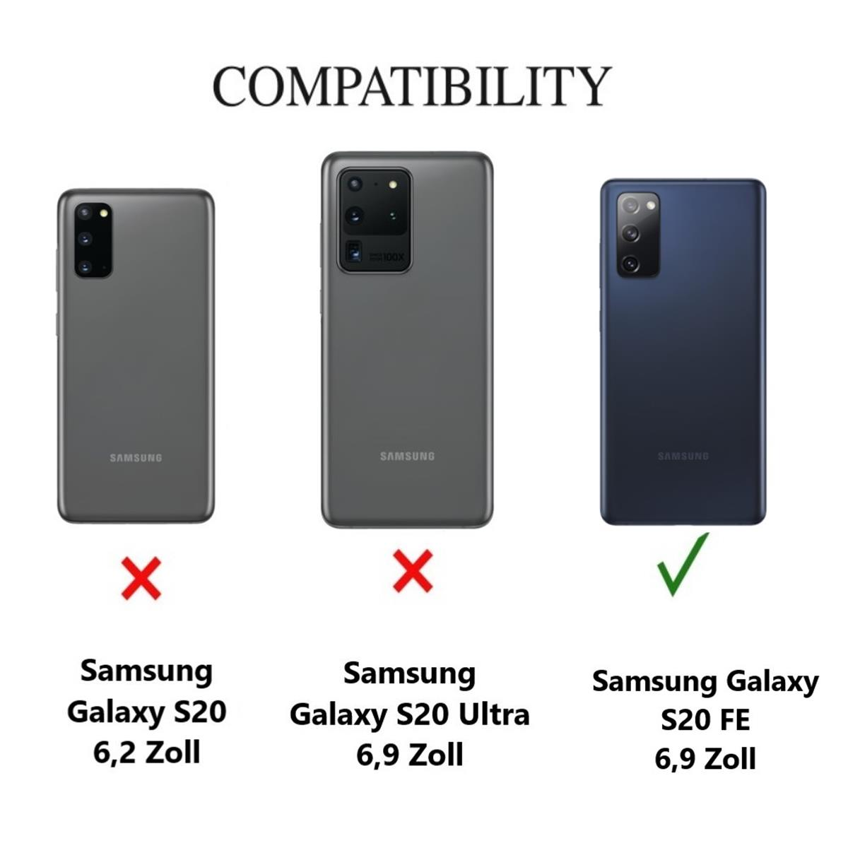 S20 FE, COVERKINGZ Samsung, Ultra Backcover, Transparent Case Handyhülle Galaxy dünn,