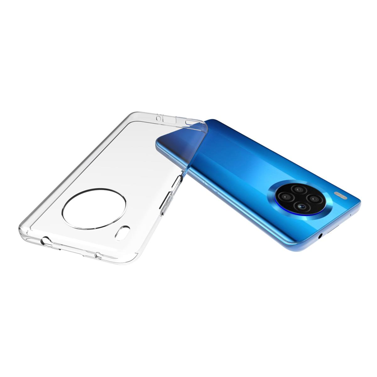 Telefon in klarer Hülle, Text 'Rm Note 10 Pro' und 'Rm Note 10 Pro Max'.