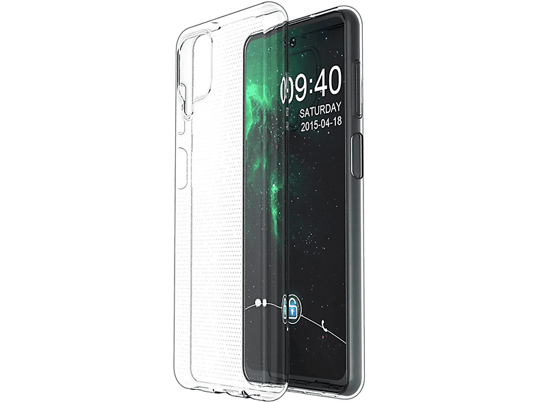 COVERKINGZ Handyhülle / Galaxy Galaxy A12 Transparent Case dünn, Ultra M12, Backcover, Samsung