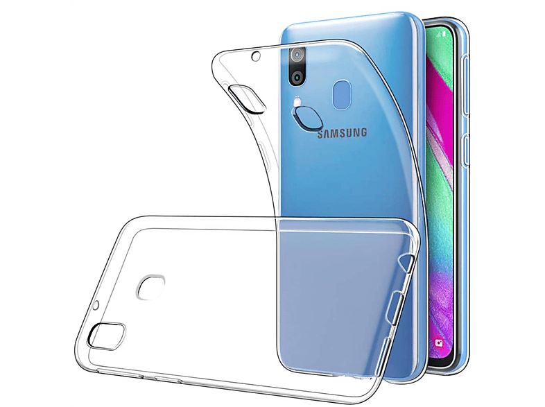 Backcover, aus Transparent Samsung, A40, Silikon, COVERKINGZ Handycase Galaxy