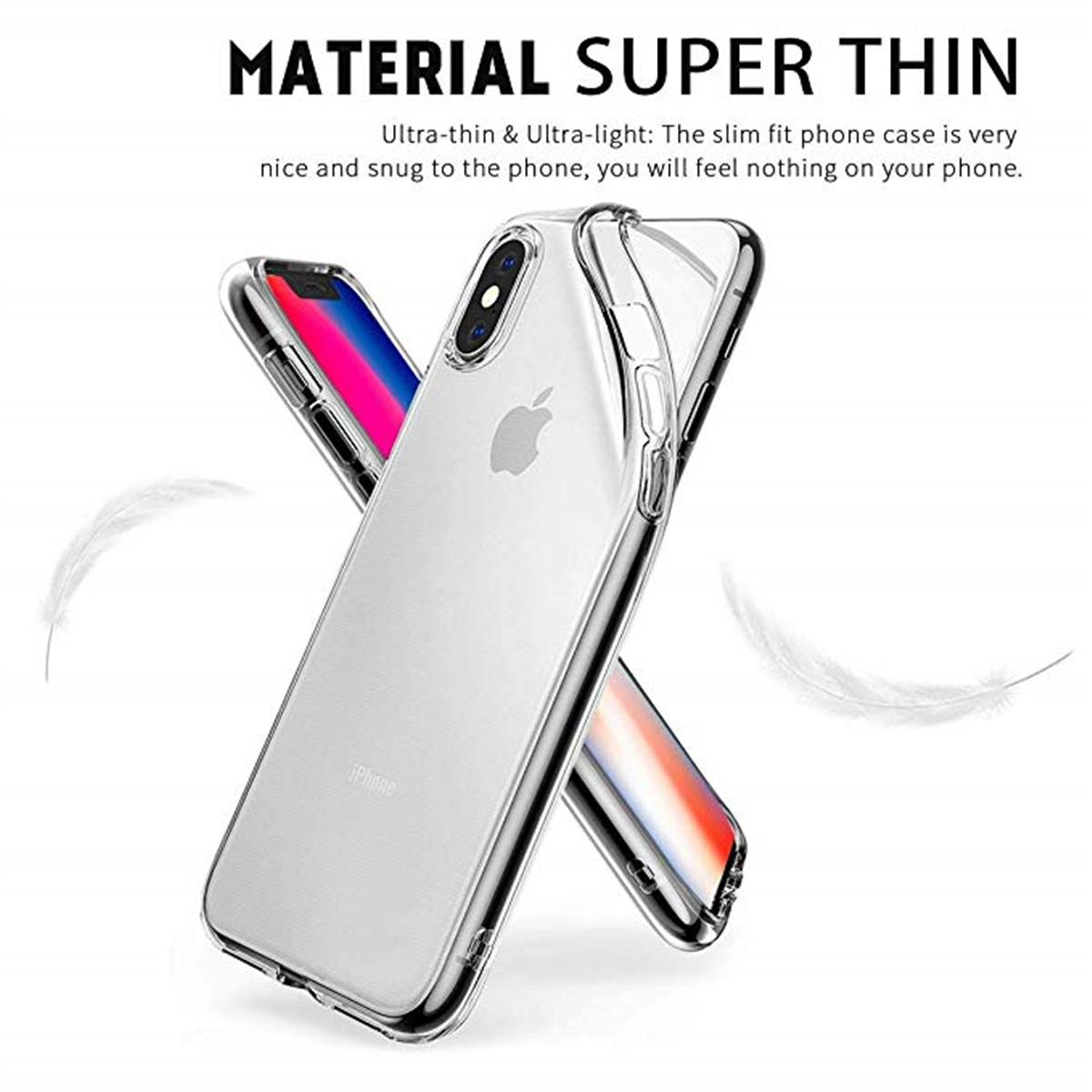 Apple, Max, iPhone aus Handycase Backcover, Silikon, Transparent COVERKINGZ Xs