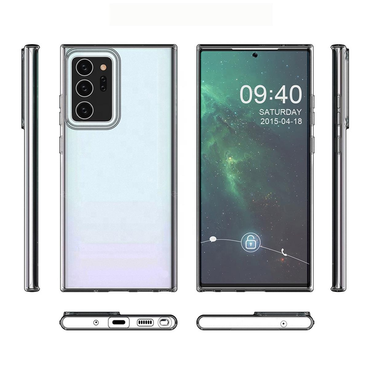 COVERKINGZ Handyhülle Case Ultra Transparent Samsung, Note20 Galaxy dünn, Ultra, Backcover
