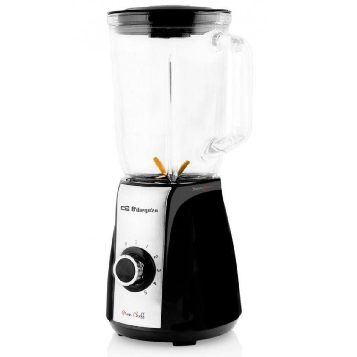 Batidora de vaso - BV6575 ORBEGOZO, 600 W, 1.5 l, Negro