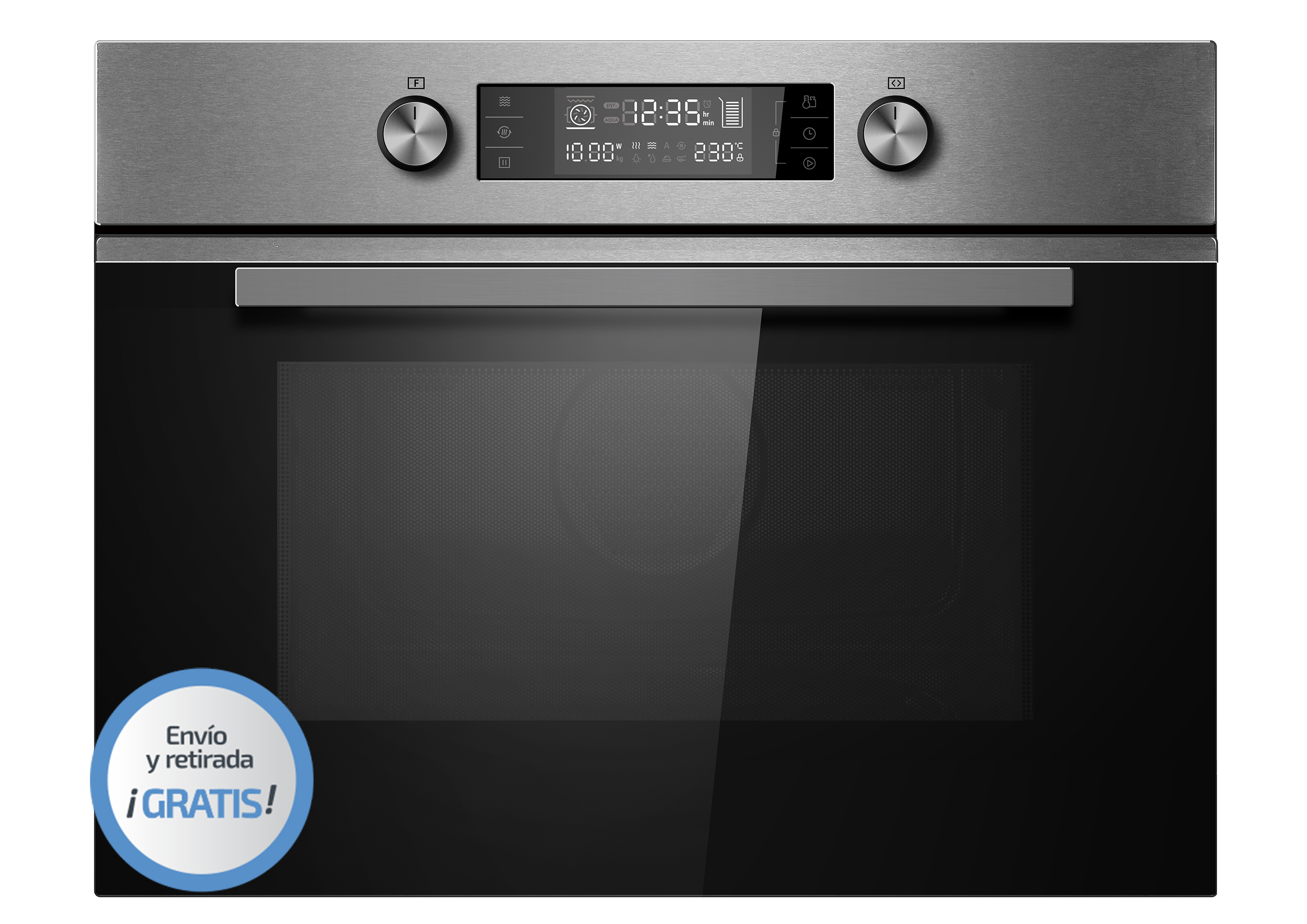 Horno combo microondas - SHCMW45I SAUBER, 44 l, Encastrable, Gris