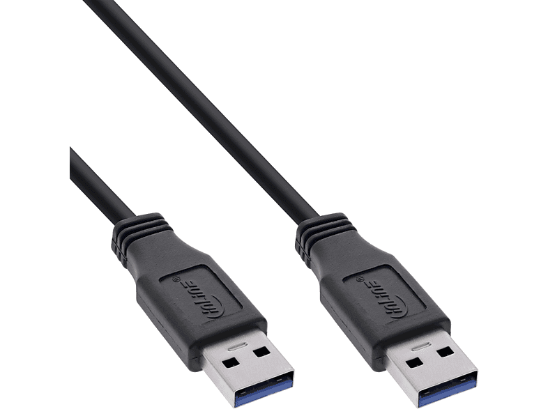 InLine® USB A A, 3.0 INLINE Kabel, an USB USB USB 3.0 Kabel schwarz, 1,5m