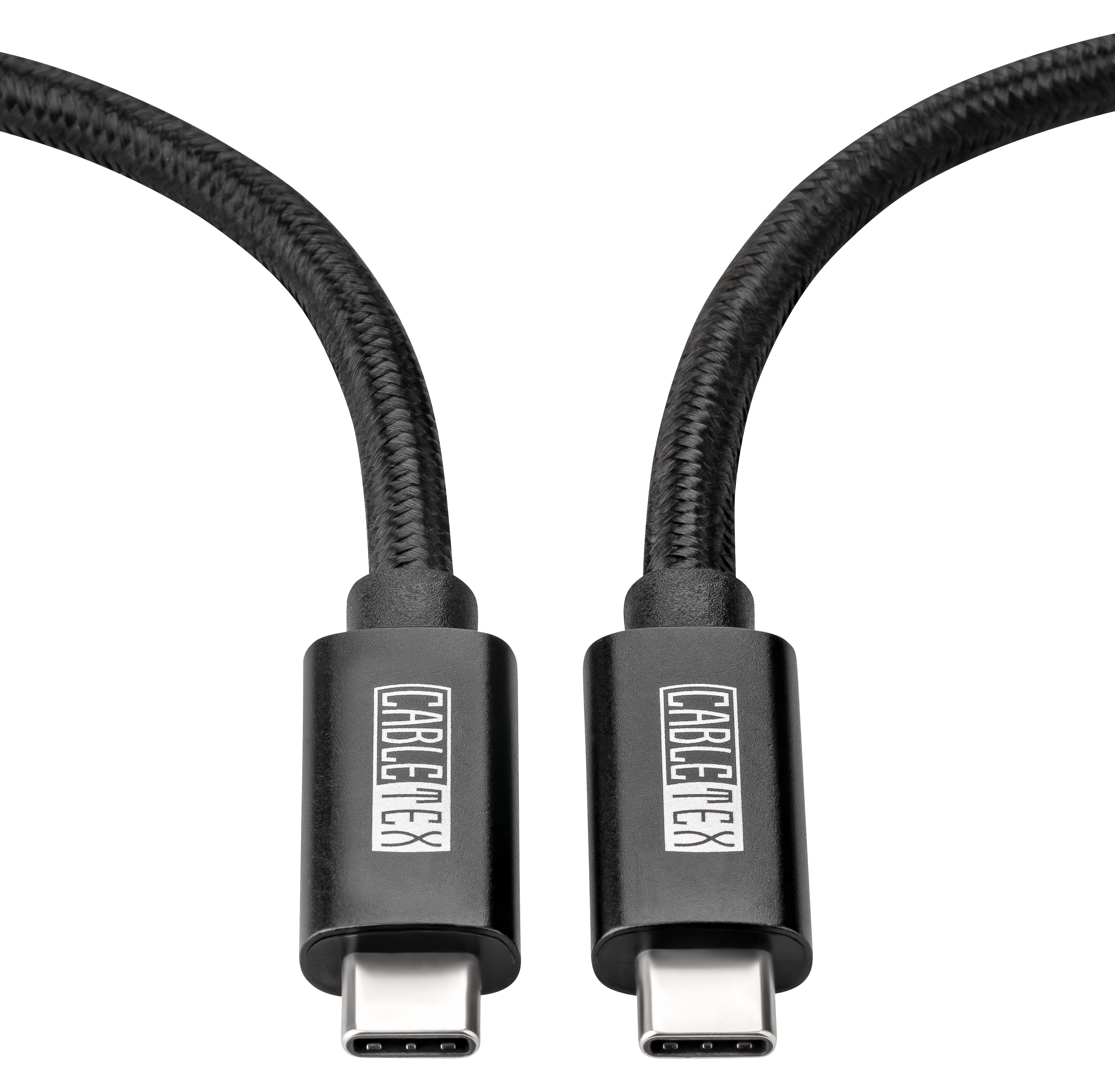 CABLETEX USB 4 zu Monitorkabel 3) 3 Kabel Thunderbolt Typ-C C Schwarz (Gen Kabel, USB USB