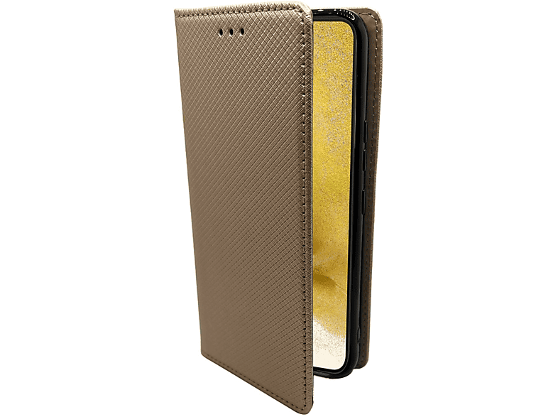 COFI Buch GALAXY S22 Samsung, Bookcover, Gold (SM-S901B), Tasche