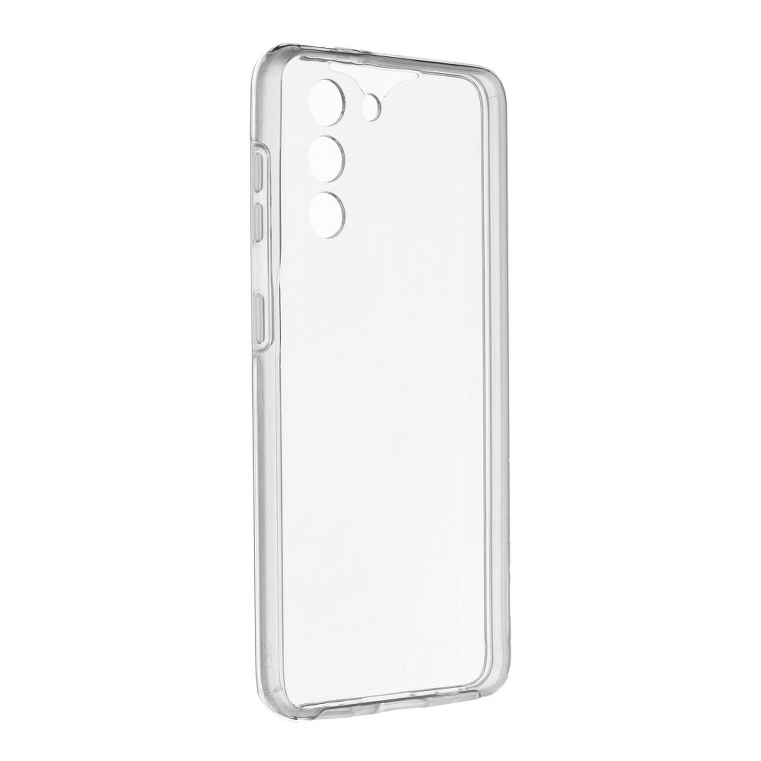 Transparente Handyhülle. Es ist eine transparente, schlanke Hülle für ein Telefon.