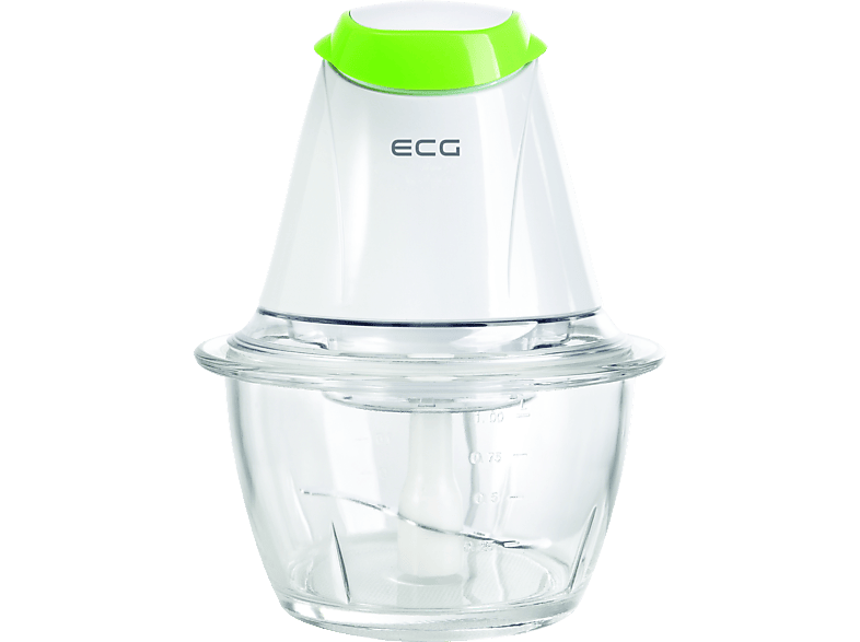 ECG SP 466 | Zerkleinerer | Edelstahlmesser | Glasbehälter, 1 Liter | Zerkleinerer weiss (250 Watt, 1 l)