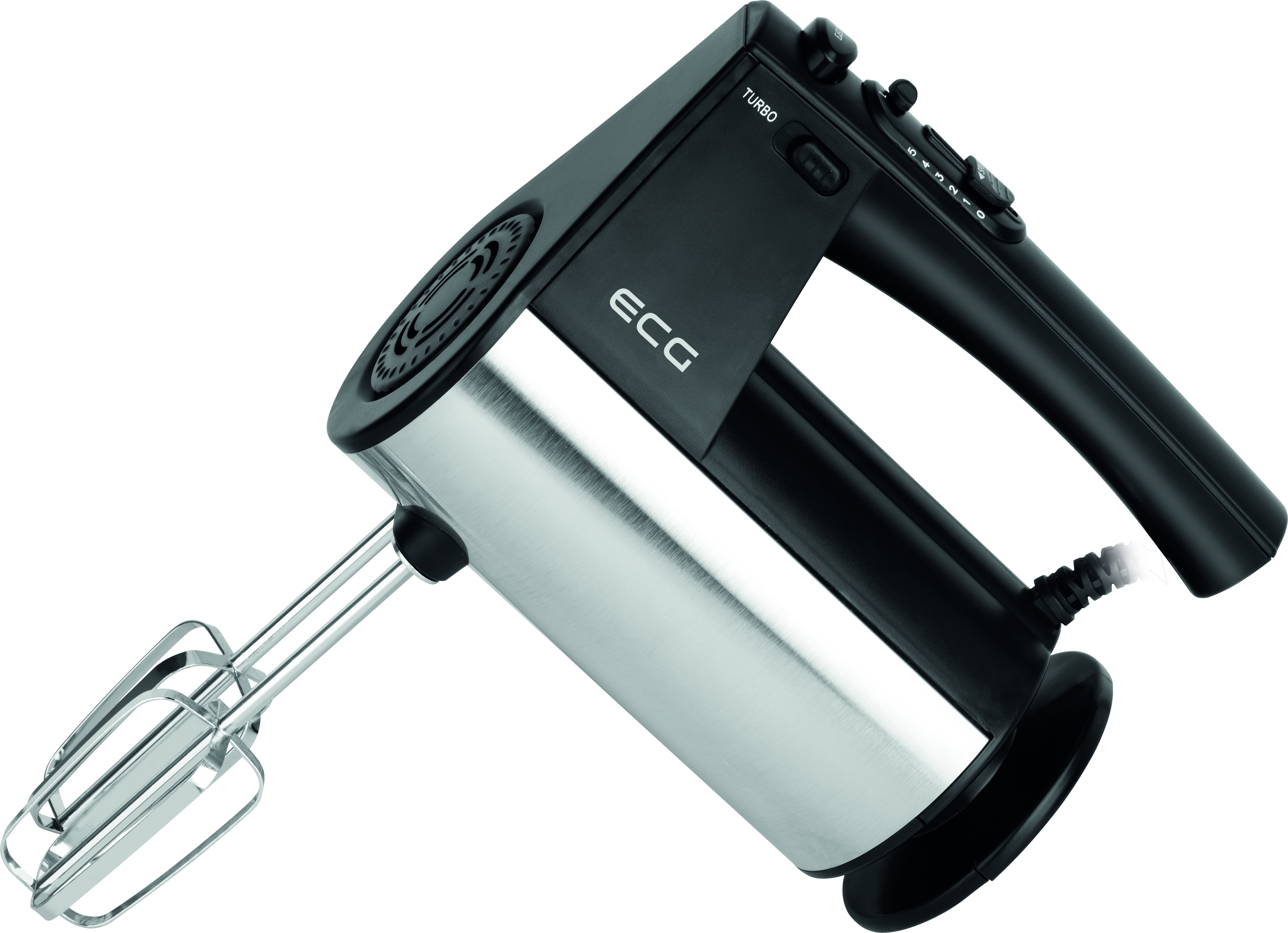 ECG RS 5011 Watt, | 0 (500 500 W Handmixer | Handmixer | 10 SCHWARZ/EDELSTAHL | Geschwindigkeitsstufen ml) | TURBO-Taste