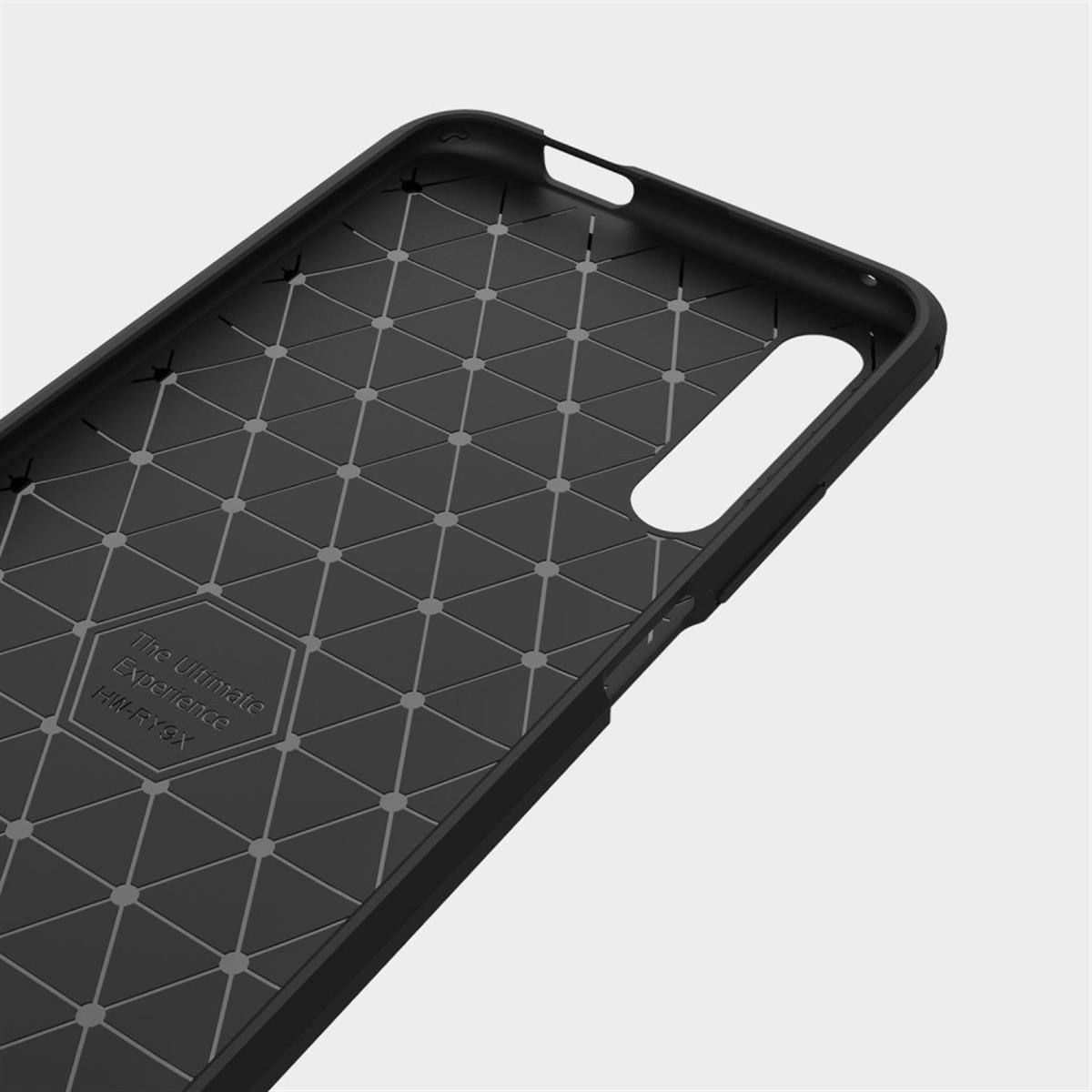COVERKINGZ Handycase smart Look, schwarz Backcover, im Carbon Huawei, [2020], P Pro
