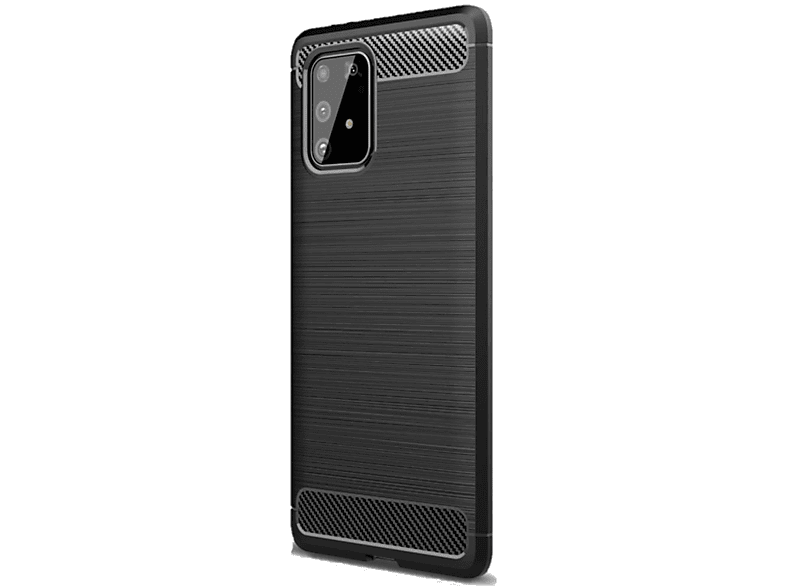 Backcover, Galaxy S10 schwarz Look, Handycase COVERKINGZ im Samsung, Lite, Carbon