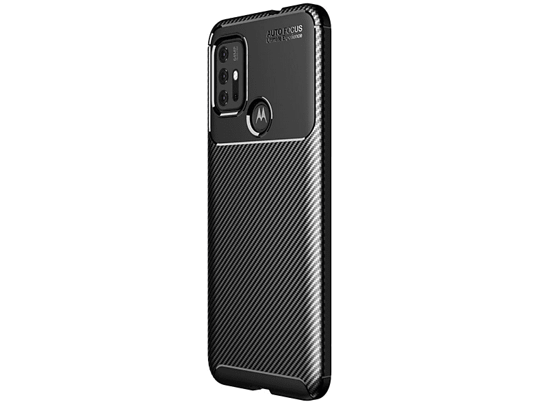 Moto G30, Look, Motorola, Handycase Backcover, schwarz im COVERKINGZ Carbon