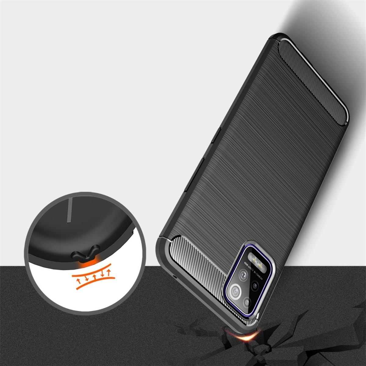 COVERKINGZ Handycase im Carbon Look, Backcover, schwarz LG, K52