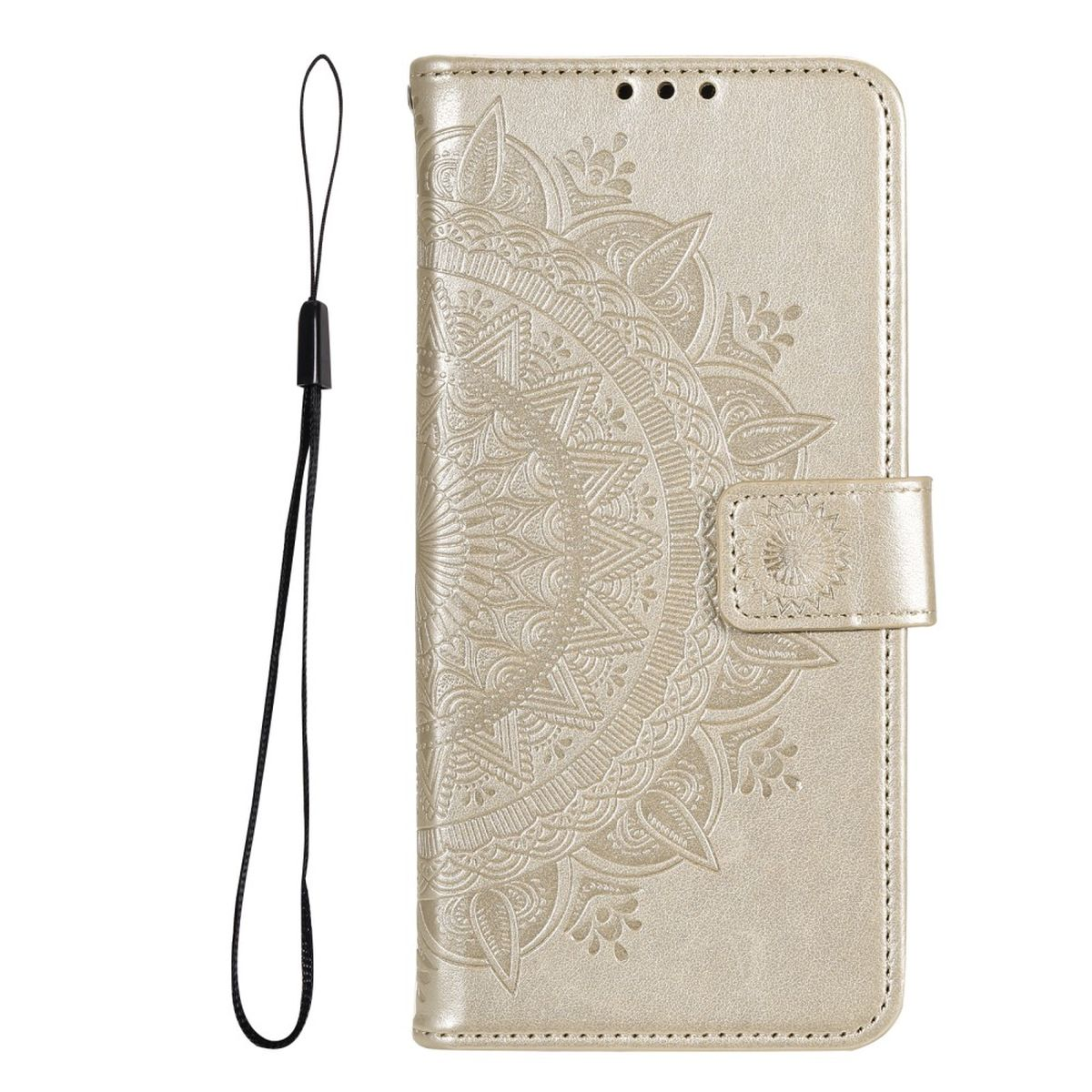 COVERKINGZ Klapphülle mit Galaxy Samsung, 5G, Muster, Mandala Bookcover, Gold A73