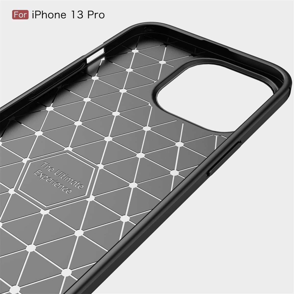 COVERKINGZ Handycase im Pro, Look, 13 Carbon iPhone schwarz Apple, Backcover