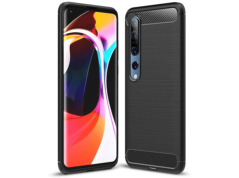 10 Backcover, Pro, Xiaomi, / Carbon COVERKINGZ Mi Look, Handycase Mi schwarz im 10