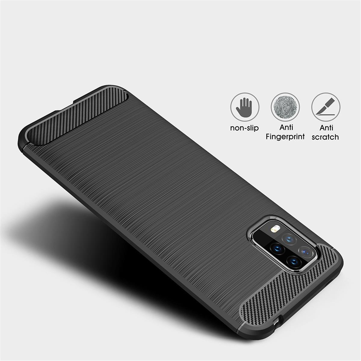 Backcover, COVERKINGZ Xiaomi, im Mi Lite, schwarz Look, 10 Carbon Handycase