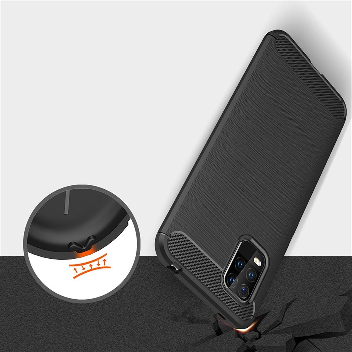 schwarz im Mi Look, Backcover, 10 COVERKINGZ Xiaomi, Lite, Carbon Handycase