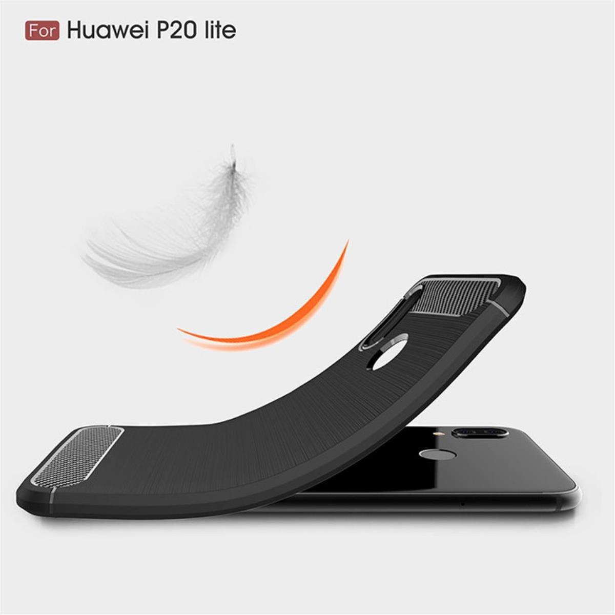 Eine schwarze Handyhülle mit strukturierter Oberfläche, die sich über ein schwarzes Smartphone wölbt.