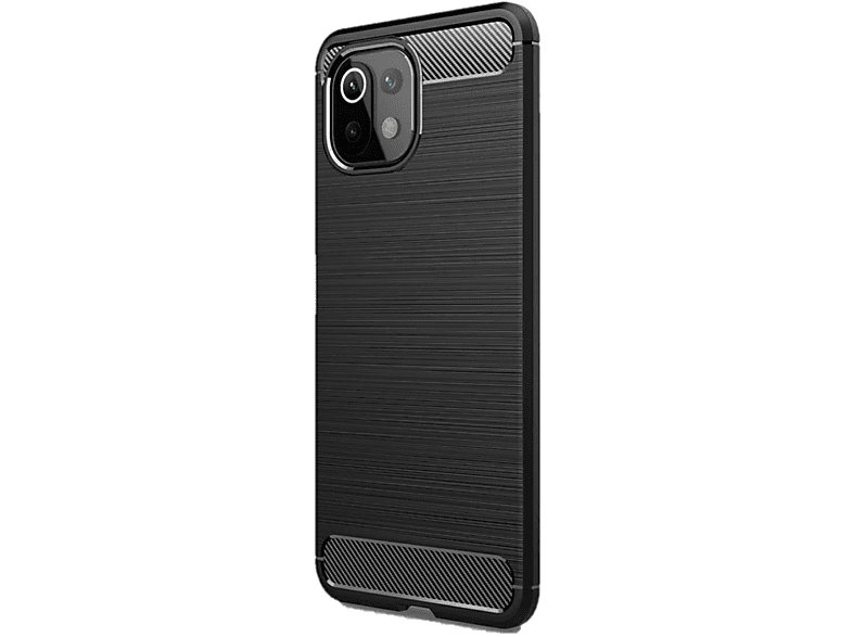 COVERKINGZ Handycase im Carbon Look, Backcover, Xiaomi, 11 Lite 5G NE / Mi 11 Lite 5G, schwarz