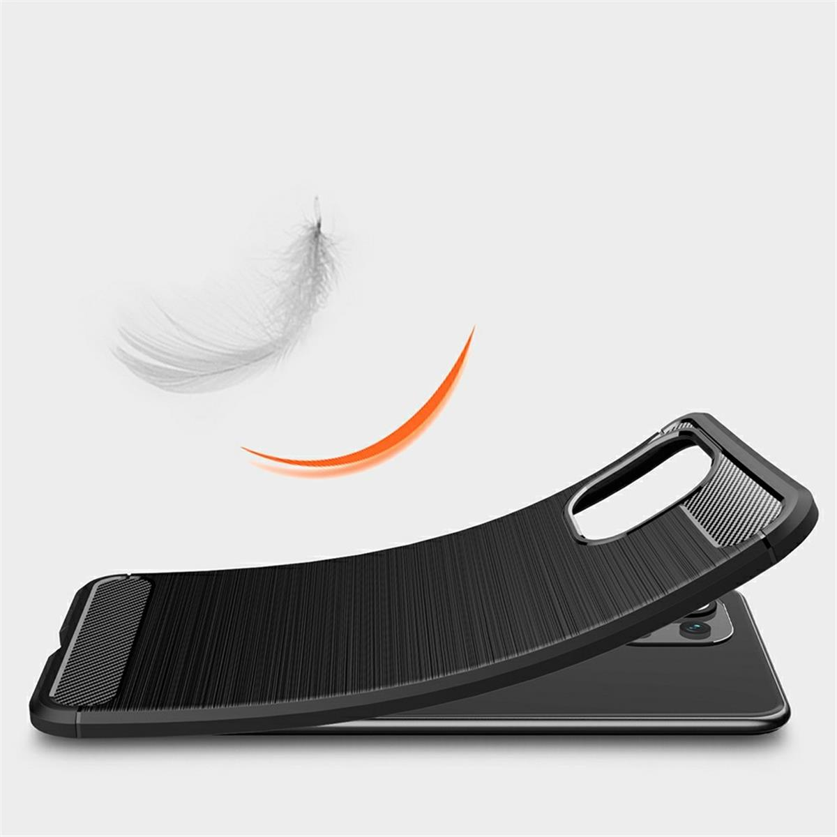COVERKINGZ Handycase 5G, Xiaomi, Mi / schwarz im Look, NE Lite Carbon 11 Lite 11 5G Backcover