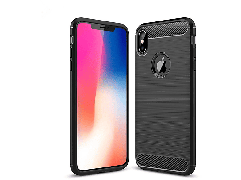 COVERKINGZ Handycase im Carbon Look, Backcover, Apple, iPhone Xs Max, schwarz | Backcover