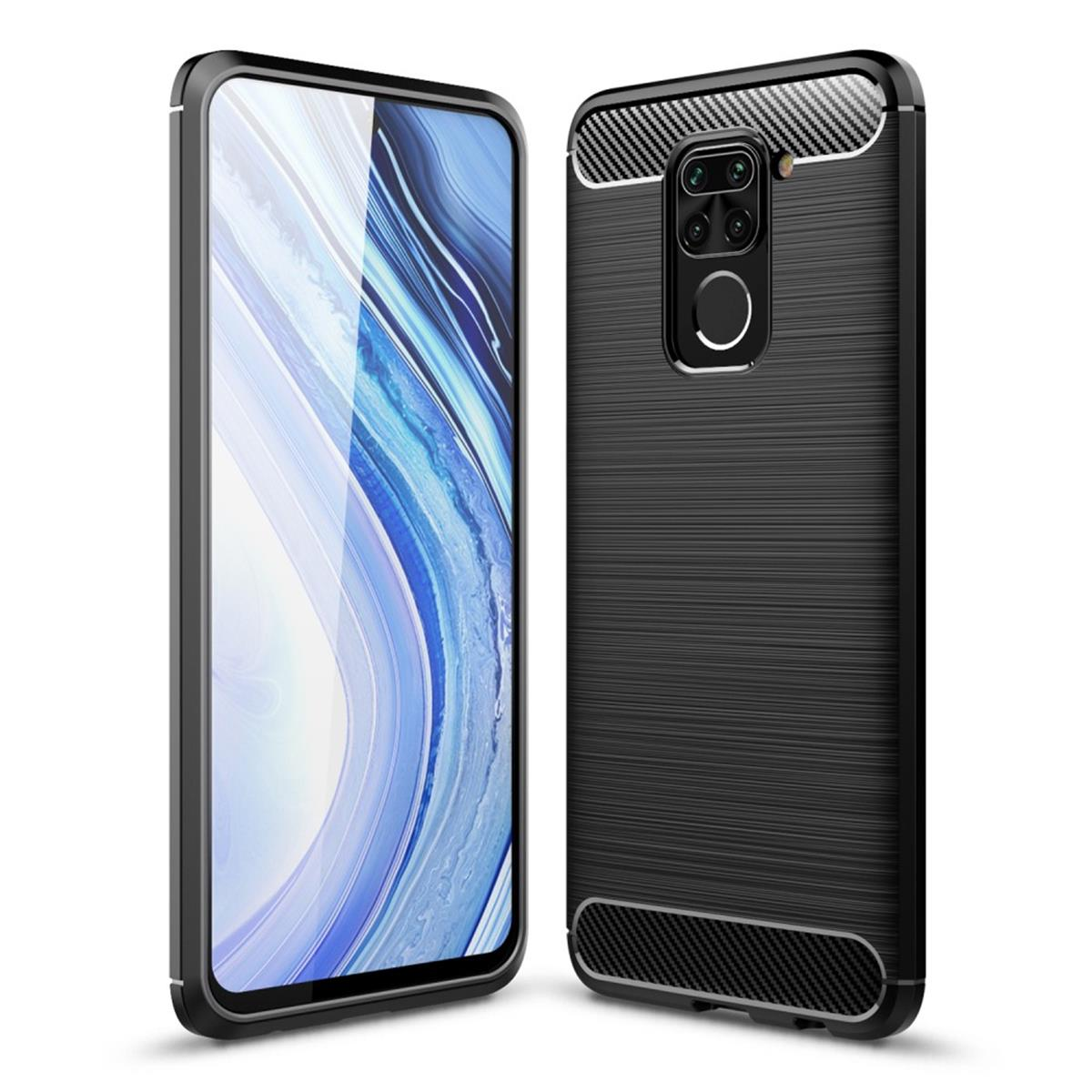 COVERKINGZ Handycase im Backcover, Carbon Redmi 9, schwarz Xiaomi, Note Look